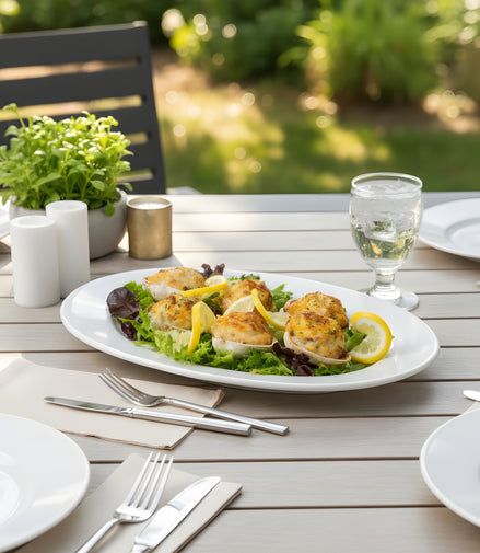 Pack x2 Grands Plats Ovales en Porcelaine